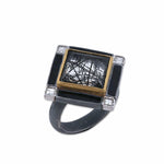 Deck Ring with Rutilated Quartz & Diamond by Lika Behar