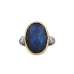 Deck Ring with Labradorite & Diamond by Lika Behar