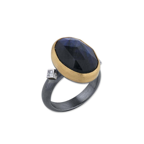 Deck Ring with Labradorite & Diamond by Lika Behar