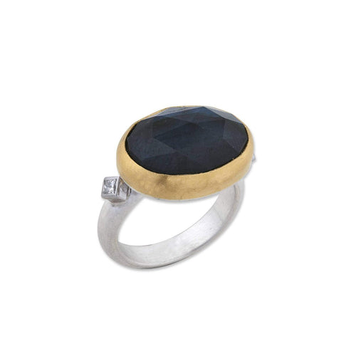 Deck Ring with Labradorite & Diamond by Lika Behar