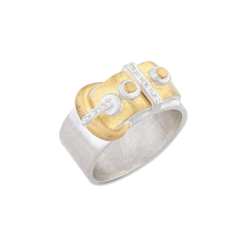 Deco Ring with Diamond by Lika Behar