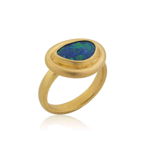 Delphi Ring with Opal Doublet by Lika Behar
