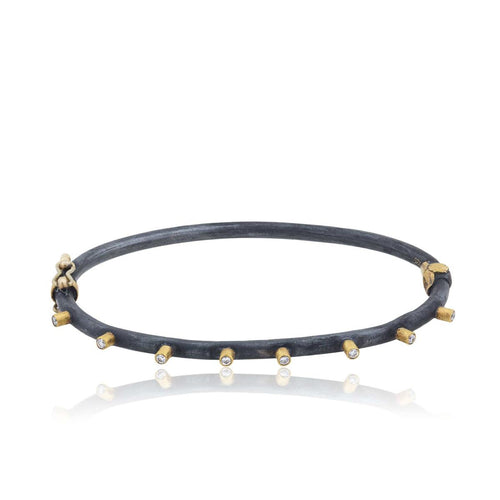 Dima Bangle Hinged with Diamond by Lika Behar