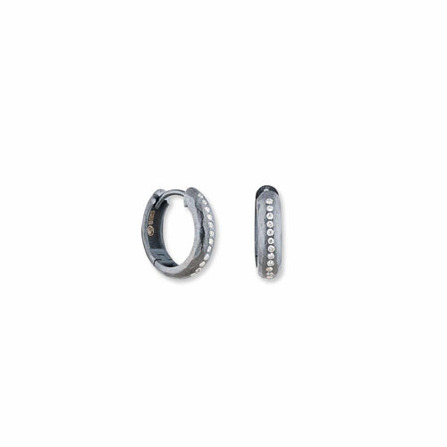 Diana Semi- Chunky Hoops with Diamonds by Lika Behar