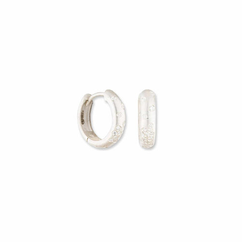 Diana Semi- Chunky Hoops with Diamonds by Lika Behar