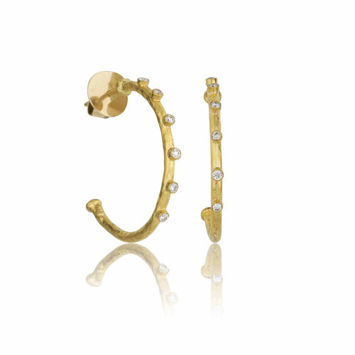 Dima Earrings with Diamond by Lika Behar