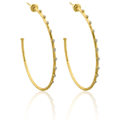 Dima Hoops with Diamond by Lika Behar