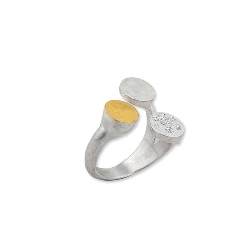 Dora Ring with Sprinkled Diamonds by Lika Behar