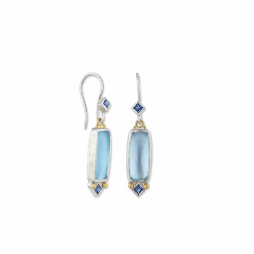 Dive in Earrings with Blue Topaz & Sapphire by Lika Behar