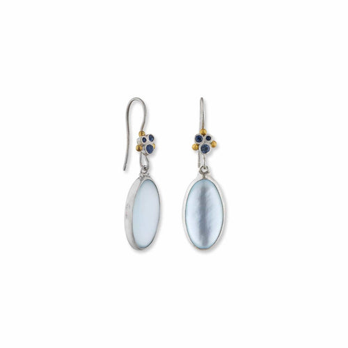 Dylan Earrings with Blue Topaz & Sapphire by Lika Behar