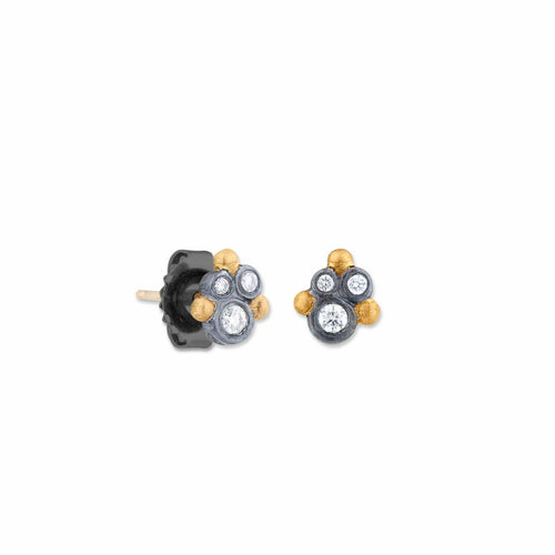 6mm Gxdstud (sm ox Backs) with Diamond by Lika Behar