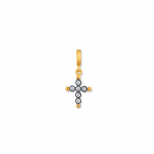 Dylan Cross Small Pendant with Diamond by Lika Behar