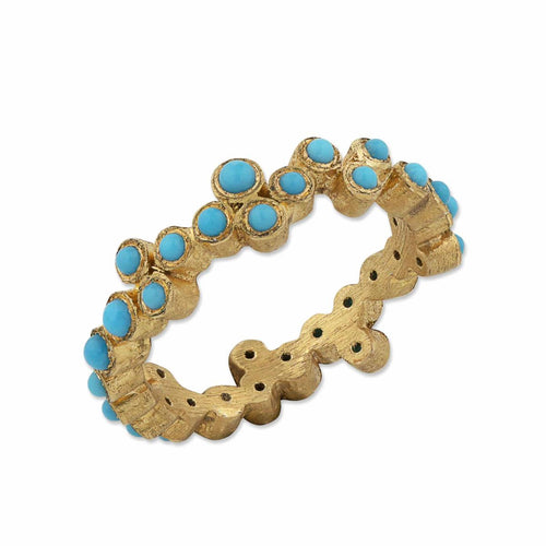 Dylan Ring with Turquoise Sleeping Beauty by Lika Behar