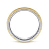 14K White-Yellow Gold High Polish Men's Wedding Band with Milgrain Edge - MBH0173-60M4JJJ-Gabriel & Co.-Renee Taylor Gallery
