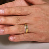 14K White-Yellow Gold High Polish Men's Wedding Band with Milgrain Edge - MBH0173-60M4JJJ-Gabriel & Co.-Renee Taylor Gallery