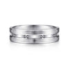 14K White Gold 6mm - Carved Men's Wedding Band in Satin Finish - MBL0125-60W4JJJ-Gabriel & Co.-Renee Taylor Gallery