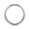 14K White Gold 6mm - Carved Men's Wedding Band in Satin Finish - MBL0125-60W4JJJ-Gabriel & Co.-Renee Taylor Gallery