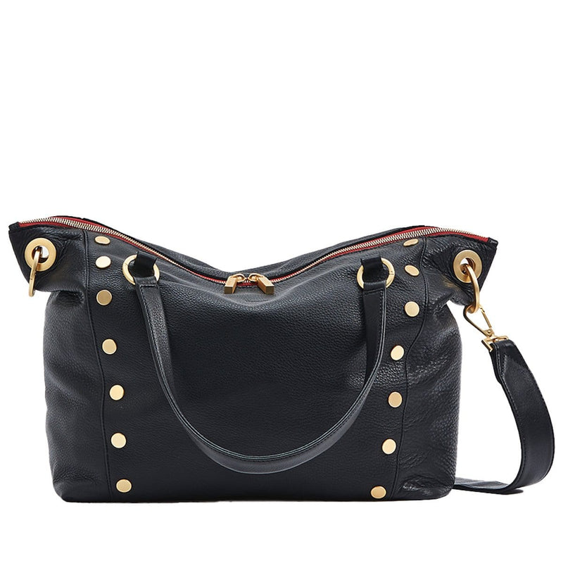 DANIEL LRG - Black/Brushed Gold Red Zip-Hammitt-Renee Taylor Gallery