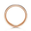 14K White-Rose Gold 7mm - Two Tone Men's Wedding Band in Satin Finish - MBM0100-70T4JJJ-Gabriel & Co.-Renee Taylor Gallery