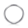 14K White Gold 6mm - Carved Men's Wedding Band in Satin Finish - MBM0170-60W4JJJ-Gabriel & Co.-Renee Taylor Gallery