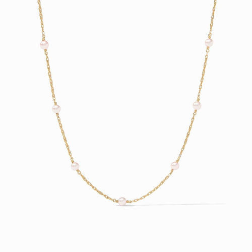 The Pink Delicate Station Necklace-Pink Pearl - N634GPPL00-Julie Vos-Renee Taylor Gallery
