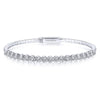 14K White Gold Diamond Bangle – BG3976-62W45JJ-Gabriel & Co.-Renee Taylor Gallery