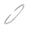 14K White Gold Split Diamond Spike Bangle – BG3912-62W45JJ-Gabriel & Co.-Renee Taylor Gallery