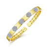 14K White-Yellow Gold Diamond Bangle Contemporary Collection – BG4446-65M45JJ-Gabriel & Co.-Renee Taylor Gallery