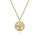 14K White & Yellow Gold Bujukan Diamond Cut Pendant Necklace - NK6862M45JJ-Gabriel & Co.-Renee Taylor Gallery