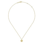 14K White & Yellow Gold Bujukan Diamond Cut Pendant Necklace - NK6862M45JJ-Gabriel & Co.-Renee Taylor Gallery