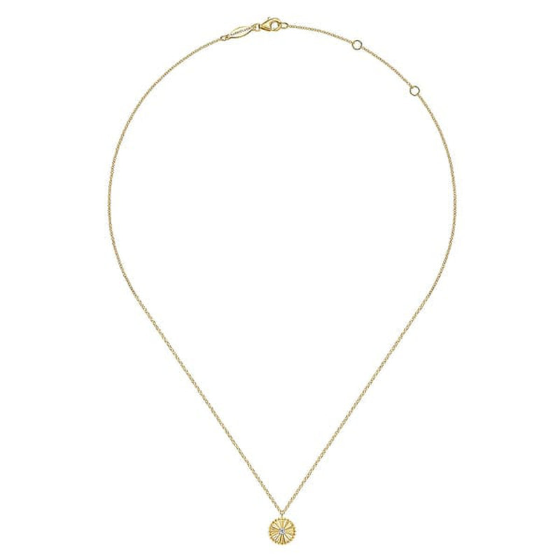 14K White & Yellow Gold Bujukan Diamond Cut Pendant Necklace - NK6862M45JJ-Gabriel & Co.-Renee Taylor Gallery