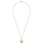 14K Yellow Gold Diamond Necklace w/ Diamond Cut Texture In Leaf Shape - NK7262Y45JJ-Gabriel & Co.-Renee Taylor Gallery