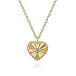 14K Yellow Gold Diamond Heart Pendant Necklace – NK7063M45JJ-Gabriel & Co.-Renee Taylor Gallery