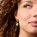Dolce Hoop & Charm Earring-Iridescent Palmetto Green - ER1010GIJG00-Julie Vos-Renee Taylor Gallery