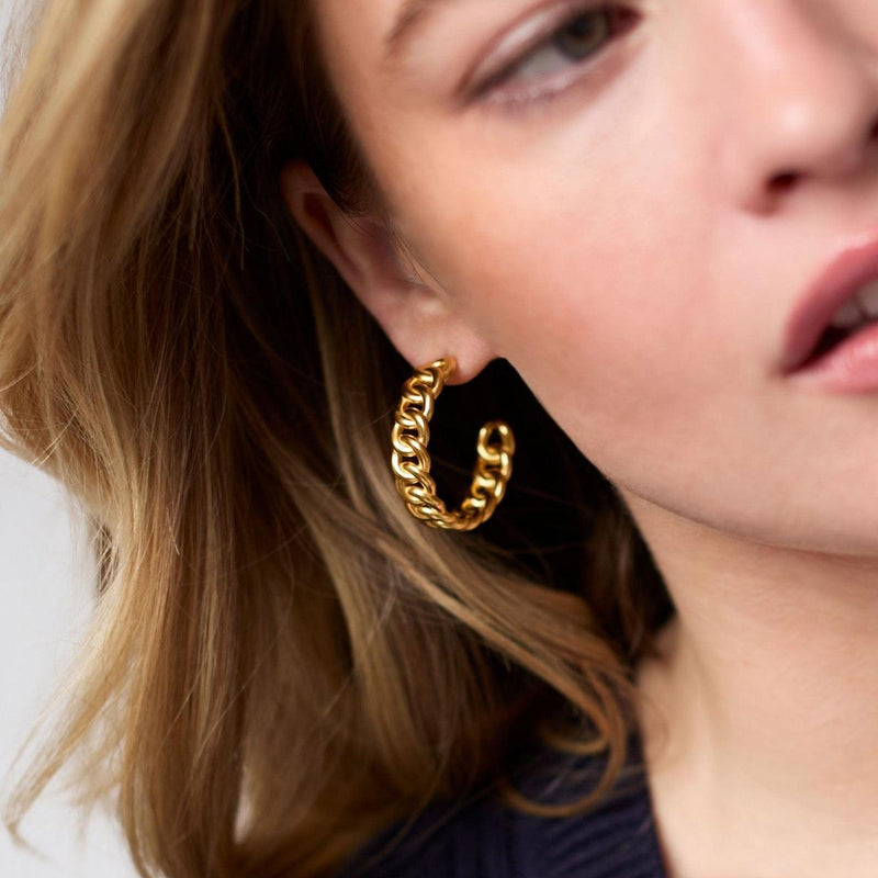 Dolce Hoop Earrings -Gold - HP125G-Julie Vos-Renee Taylor Gallery