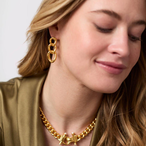 Dolce Link Earrings-Gold - ER1011G00-Julie Vos-Renee Taylor Gallery