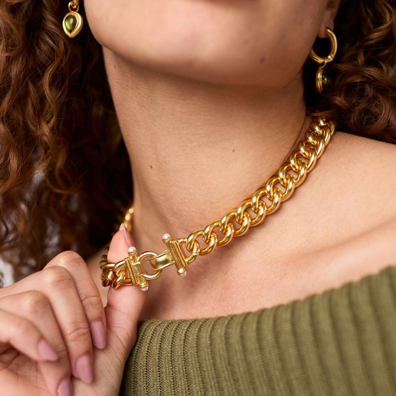 Dolce Link Necklace-Pearl - N572GPL00-Julie Vos-Renee Taylor Gallery