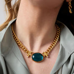 Dolce Statement Necklace-Iridescent Montana Blue - N573GIPE00-Julie Vos-Renee Taylor Gallery