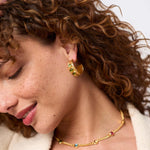 Dolce Stone Hoop-Iridescent Montana Blue - HP126GIPE-Julie Vos-Renee Taylor Gallery