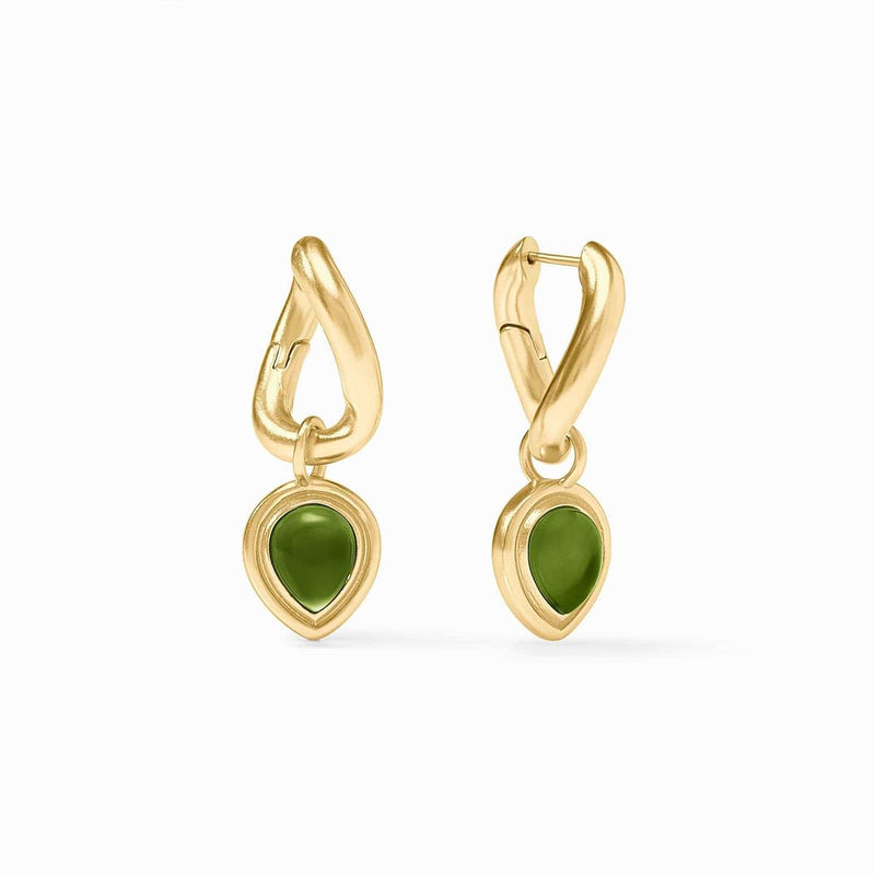 Dolce Hoop & Charm Earring-Iridescent Palmetto Green - ER1010GIJG00-Julie Vos-Renee Taylor Gallery