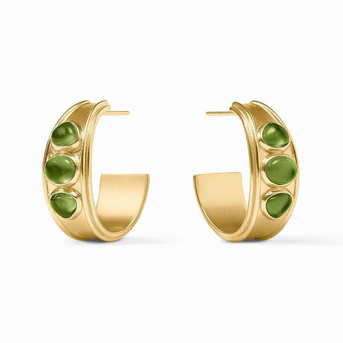 Dolce Stone Hoop-Iridescent Palmetto Green - HP126GIJG-Julie Vos-Renee Taylor Gallery