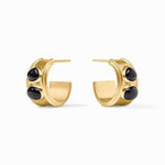 Dolce Stone Hoop Earrings-Obsidian Black - HP126GBO-Julie Vos-Renee Taylor Gallery