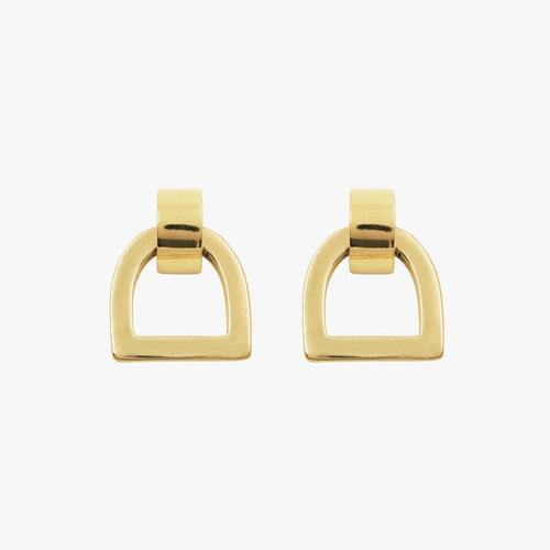 Stirrup Earrings - Gold Plated - E0055 ORO00-CXC-Renee Taylor Gallery