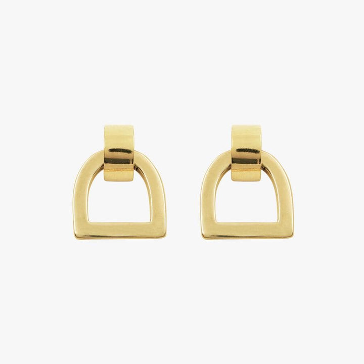 Stirrup Earrings - Gold Plated - E0055 ORO00-CXC-Renee Taylor Gallery