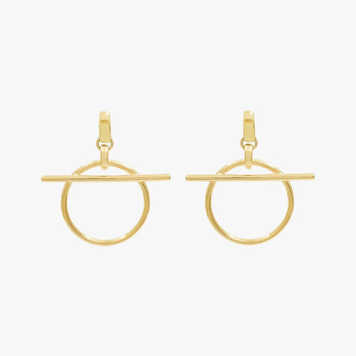 Origins Slim Earrings - Gold Plated - E0071 ORO00-CXC-Renee Taylor Gallery