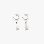 Key Earrings - Silver Plated - E0078 MET00-CXC-Renee Taylor Gallery