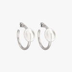 Coin Hoop Earrings - Silver Plated - E0087 MET00-CXC-Renee Taylor Gallery