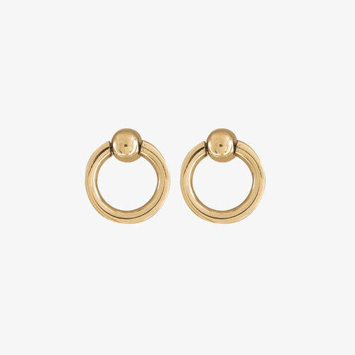 Hatch Earrings - Gold Plated - E0089 ORO00-CXC-Renee Taylor Gallery