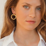 Hatch Earrings - Gold Plated - E0089 ORO00-CXC-Renee Taylor Gallery