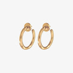 Oracle Hoop Earrings - Gold Plated - E0090 ORO00-CXC-Renee Taylor Gallery